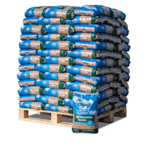 Palette De Granulés Bois EO2 – De 66 Sacs 15kg – DINPlus – Image 2