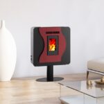 Poêle à Granulés Etanche EMAFLAM LUNA ROUGE 5.6 kW